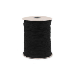 Elastic rotund moale, ø2 mm - Negru (600 Metri)