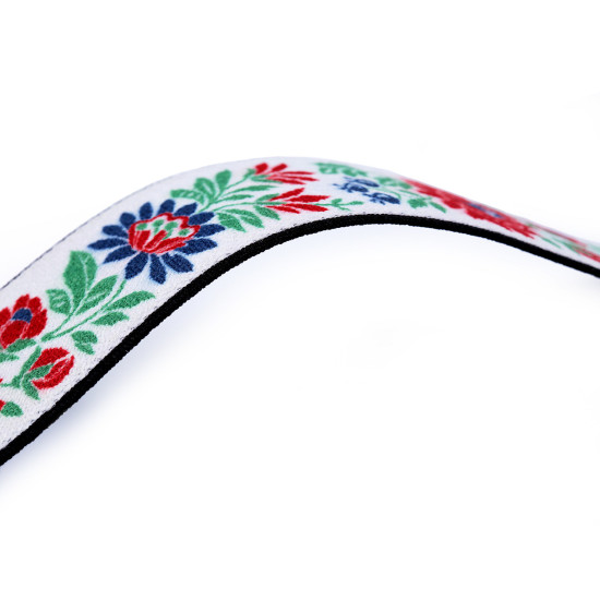 Elastic lat cu motiv floral, lățime 40 mm - Negru (10 Metri) Elastic lat cu motiv floral, lățime 40 mm - Negru (10 Metri)