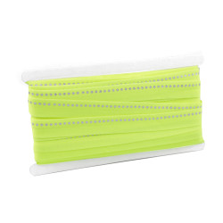 Elastic bias cu puncte metalice, latime 22 mm - Galben verzui (1 Metru)