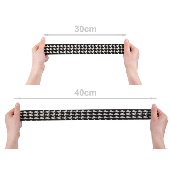 Banda elastica moale moale latime 40 mm - Negru (20 Metri)