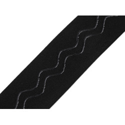 Banda elastica cu silicon latime 50 mm - Negru (1 Metru)