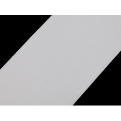 Elastic lat neted, latime 80 mm - Alb (1 Metru)