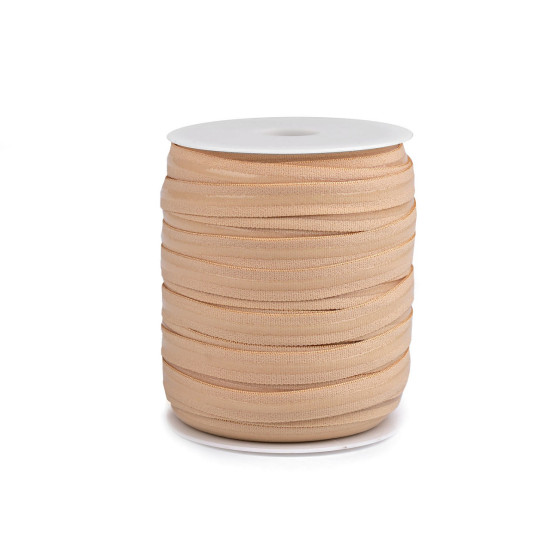 Banda elastica cu silicon  12 mm - Bej (1 Metru)