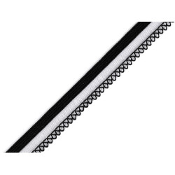Elastic decorativ 14 mm - Negru (1 Metru)