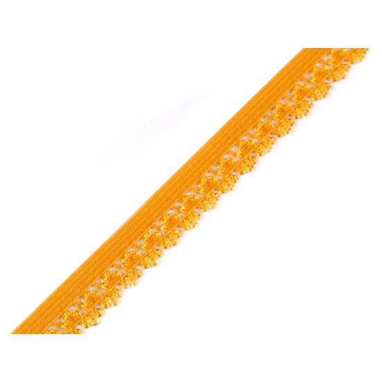 Bandă elastică decorativă lățime 13 mm - Galben muștar (18 Metri) Bandă elastică decorativă lățime 13 mm - Galben muștar (18 Metri)
