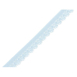 Bandă elastică decorativă lățime 13 mm - Bleu gheață (18 Metri)