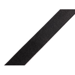 Elastic satinat 20 mm - Negru (10 Metri)