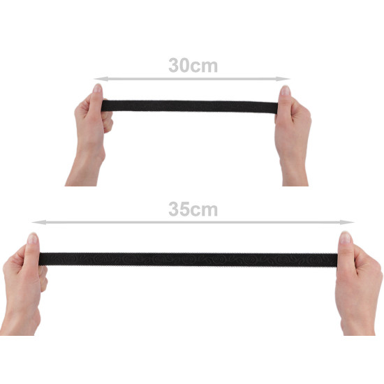 Elastic bretele sutien 20 mm - Negru (10 Metri) Elastic bretele sutien 20 mm - Negru (10 Metri)