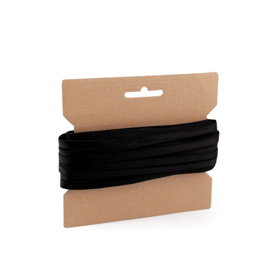 Elastic satinat 8 mm - Negru (1 Metru) Elastic satinat 8 mm - Negru (1 Metru)