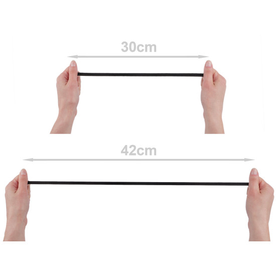 Elastic satinat 8 mm - Negru (1 Metru) Elastic satinat 8 mm - Negru (1 Metru)