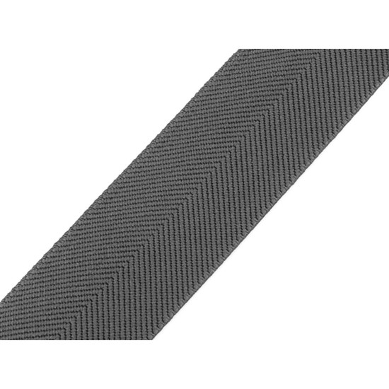 Elastic cu model twill pentru curele si bretele, latime 40 mm - Gri deschis (1 Metru) Elastic cu model twill pentru curele si bretele, latime 40 mm - Gri deschis (1 Metru)