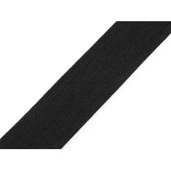 Elastic cu două fețe moale lățime 40 mm - Negru (1 Metru)