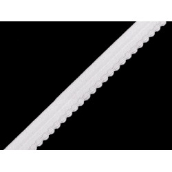 Banda elastica cu silicon 12 mm - Alb (10 Metri)