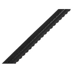 Banda elastica cu silicon 12 mm - Negru (10 Metri)