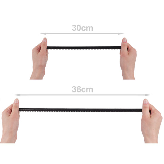 Banda elastica cu silicon 12 mm - Negru (90 Metri)