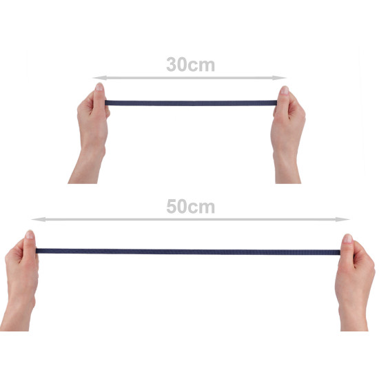 Banda elastica cu silicon 10mm - Albastru închis (10 Metri)