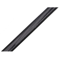 Banda elastica cu silicon 10mm - Negru (45 Metri)