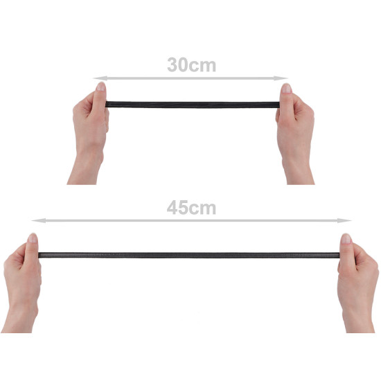 Banda elastica cu silicon 10mm - Negru (45 Metri)