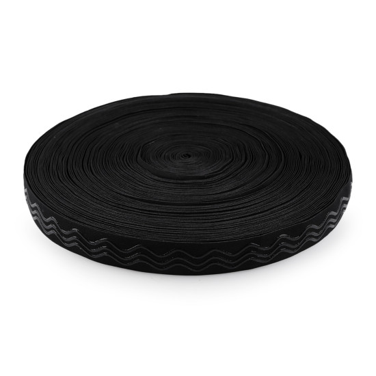 Banda elastica latime de 25 mm cu silicon - Negru (20 Metri) Banda elastica latime de 25 mm cu silicon - Negru (20 Metri)