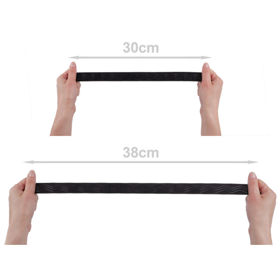 Banda elastica latime de 25 mm cu silicon - Negru (20 Metri) Banda elastica latime de 25 mm cu silicon - Negru (20 Metri)
