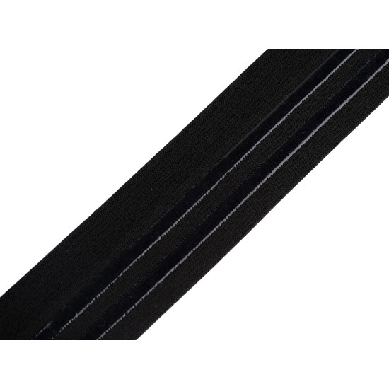 Banda elastica satinata cu silicon latime 40 mm - Negru (1 Metru) Banda elastica satinata cu silicon latime 40 mm - Negru (1 Metru)