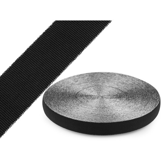 Elastic ripsat / elastic sutien 25 mm - Negru (1 Metru) Elastic ripsat / elastic sutien 25 mm - Negru (1 Metru)