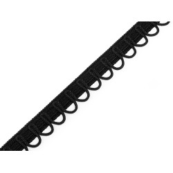 Elastic cu ochrti latime 13 mm - Negru (18 Metri)