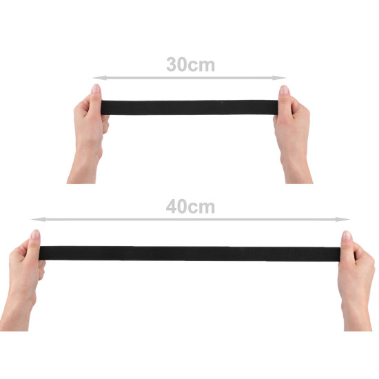 Elastic țesut moale lățime 25 mm - Verde închis (1 Metru)