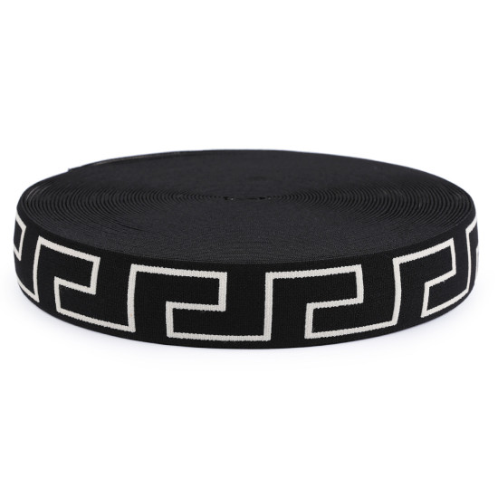 Banda elastica moale, 40 mm - Negru (1 Metru)