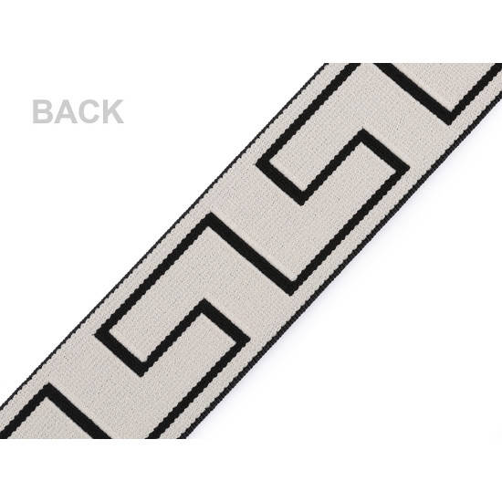 Banda elastica moale, 40 mm - Negru (1 Metru)