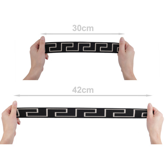 Banda elastica moale, 40 mm - Negru (1 Metru)