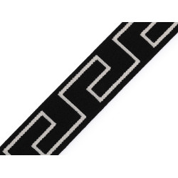Banda elastica moale, 30 mm - Negru (1 Metru)