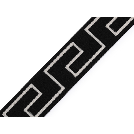 Banda elastica moale, 30 mm - Negru (1 Metru)