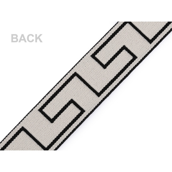 Banda elastica moale, 30 mm - Negru (1 Metru)