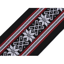 Banda elastica decorativa, 10cm - Negru (1 Metru)