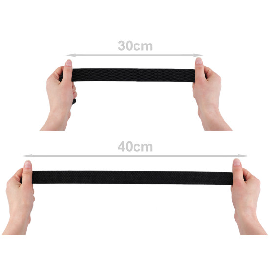 Gummiband, breite 30 mm - Schwarz (1 Meter)