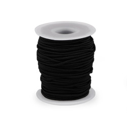Elastic rotund ø2 mm - Negru (200 Metri)