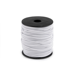 Elastic rotund ø3 mm - Alb (200 Metri)
