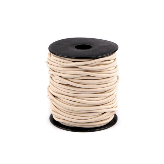 Elastic rotund ø3 mm - Bej (200 Metri) Elastic rotund ø3 mm - Bej (200 Metri)