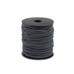 Elastic rotund ø3 mm - Gri neutral (200 Metri)