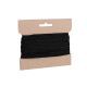 Banda / snur din bumbac latime 6 mm - Negru (30 Metri)