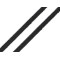 Banda / snur din bumbac latime 6 mm - Negru (30 Metri)