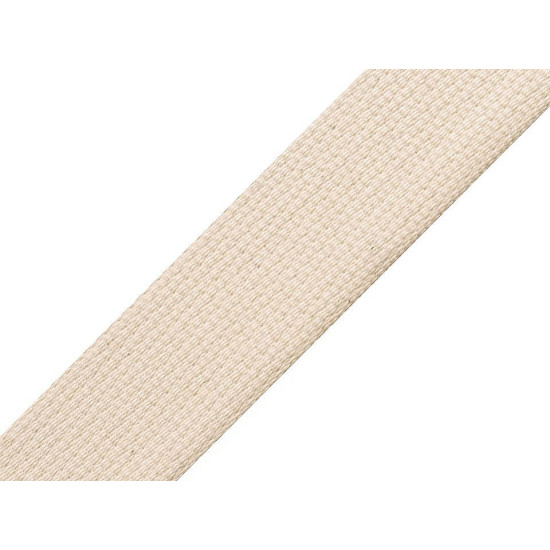 Chingă bumbac, lățime 30 mm - Ecru deschis (75 Metri) Chingă bumbac, lățime 30 mm - Ecru deschis (75 Metri)