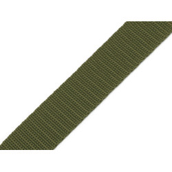 Chingă polipropilenă, lățime 25 mm - Verde kaki (100 Metri)
