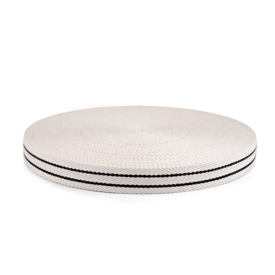 Chingă bumbac, față dublă, lățime 38 mm - Ecru deschis (50 Metri) Chingă bumbac, față dublă, lățime 38 mm - Ecru deschis (50 Metri)