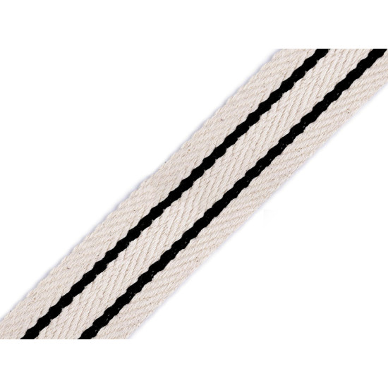 Chingă bumbac, față dublă, lățime 38 mm - Ecru deschis (50 Metri) Chingă bumbac, față dublă, lățime 38 mm - Ecru deschis (50 Metri)