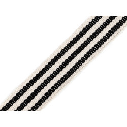 Chingă bumbac, față dublă, lățime 38 mm - Ecru deschis (1 Metru)