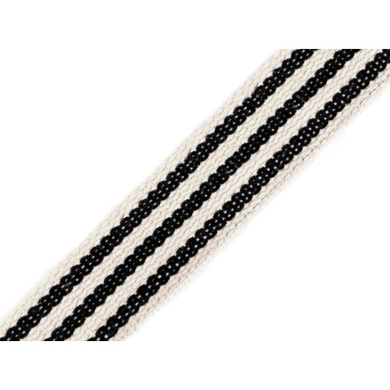 Chingă bumbac, față dublă, lățime 38 mm - Ecru deschis (50 Metri) Chingă bumbac, față dublă, lățime 38 mm - Ecru deschis (50 Metri)