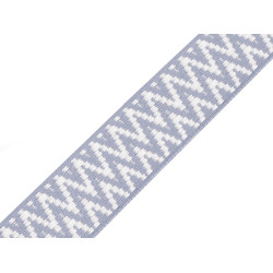 Chingă poliester, față dublă, lățime 38 mm - Albastru deschis (1 Metru)