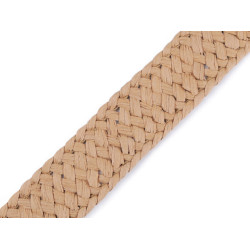 Chingă împletită din paie de hârtie, lățime 30 mm - Maro natural (1 Metru)